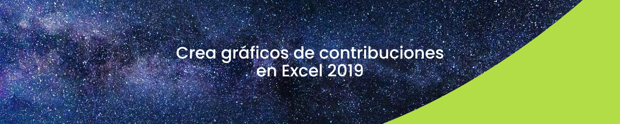 Crea gráficos de contribuciones en Excel 2019
